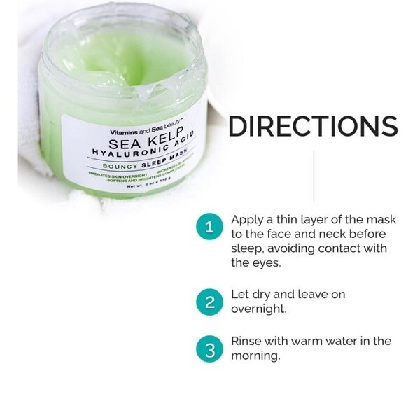 Vitamins and Sea Beauty Bouncy Gel Sea Kelp & Hyaluronic Acid Sleep Mask 6 fl oz - Picture 5 of 6
